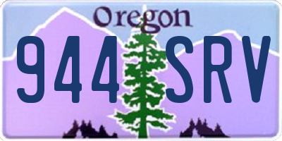 OR license plate 944SRV