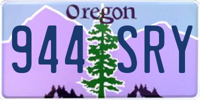 OR license plate 944SRY