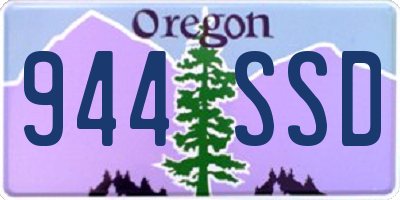 OR license plate 944SSD