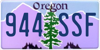 OR license plate 944SSF