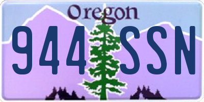 OR license plate 944SSN