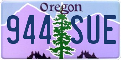 OR license plate 944SUE