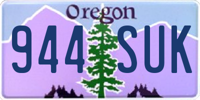 OR license plate 944SUK