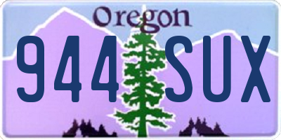 OR license plate 944SUX