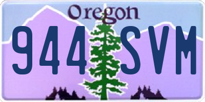 OR license plate 944SVM