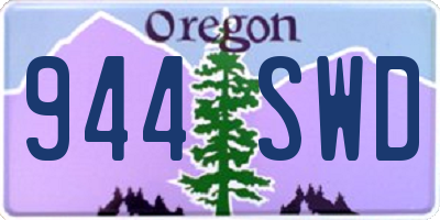 OR license plate 944SWD