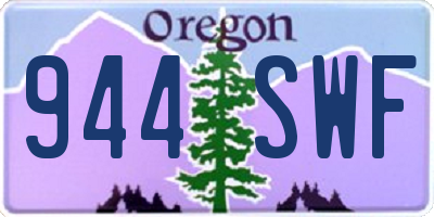 OR license plate 944SWF