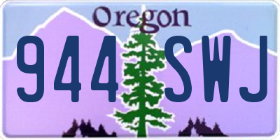 OR license plate 944SWJ
