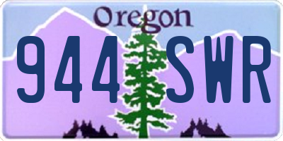 OR license plate 944SWR
