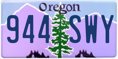 OR license plate 944SWY