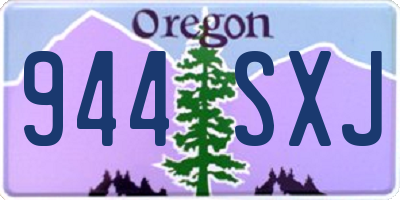 OR license plate 944SXJ