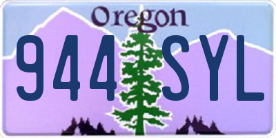 OR license plate 944SYL