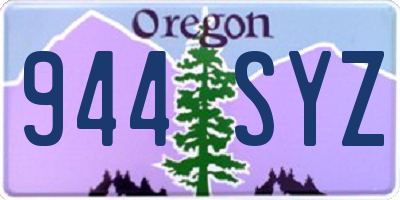 OR license plate 944SYZ