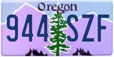OR license plate 944SZF