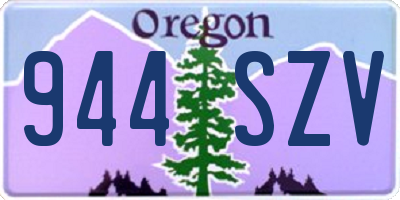OR license plate 944SZV