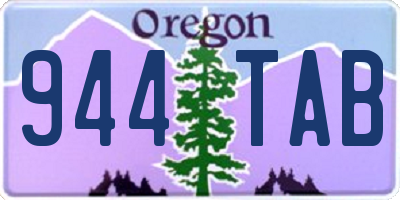 OR license plate 944TAB