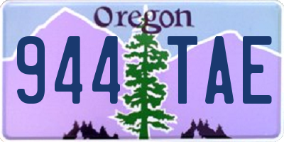 OR license plate 944TAE