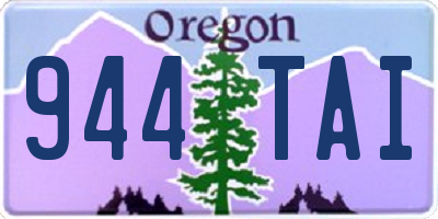 OR license plate 944TAI