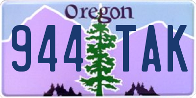 OR license plate 944TAK