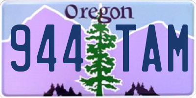 OR license plate 944TAM