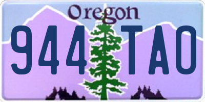 OR license plate 944TAO