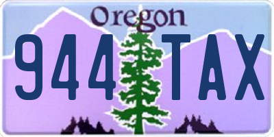 OR license plate 944TAX