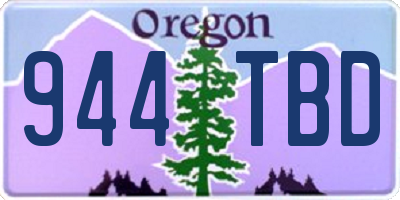OR license plate 944TBD
