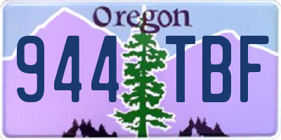 OR license plate 944TBF