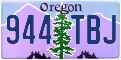 OR license plate 944TBJ