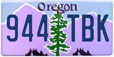 OR license plate 944TBK