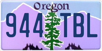 OR license plate 944TBL