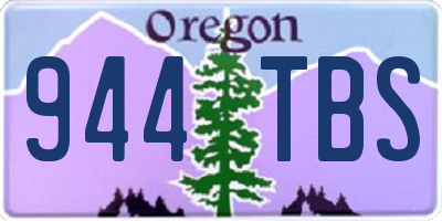 OR license plate 944TBS