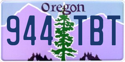 OR license plate 944TBT