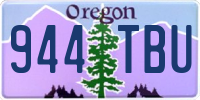 OR license plate 944TBU