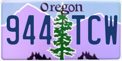 OR license plate 944TCW