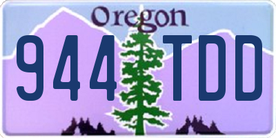OR license plate 944TDD