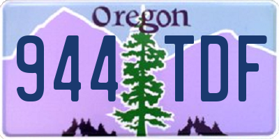 OR license plate 944TDF