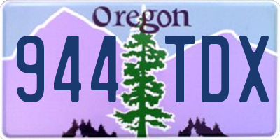 OR license plate 944TDX