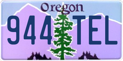 OR license plate 944TEL