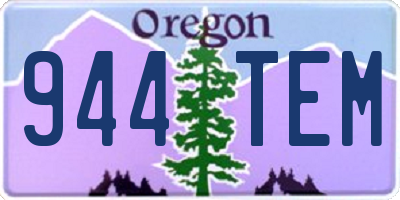 OR license plate 944TEM
