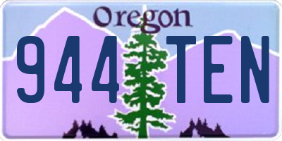 OR license plate 944TEN