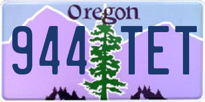 OR license plate 944TET