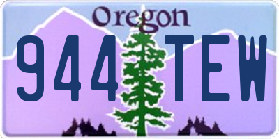 OR license plate 944TEW
