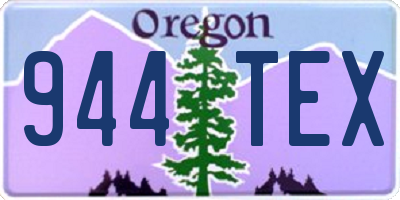 OR license plate 944TEX