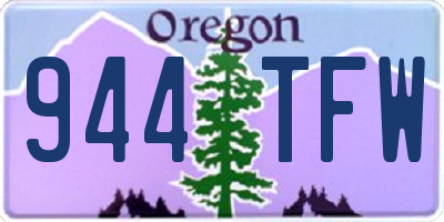 OR license plate 944TFW