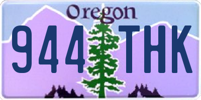 OR license plate 944THK
