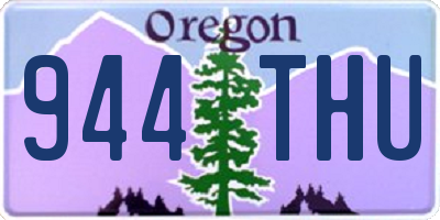 OR license plate 944THU