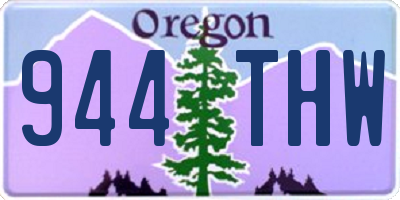 OR license plate 944THW