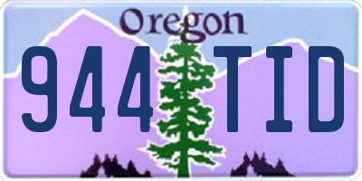 OR license plate 944TID