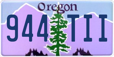 OR license plate 944TII